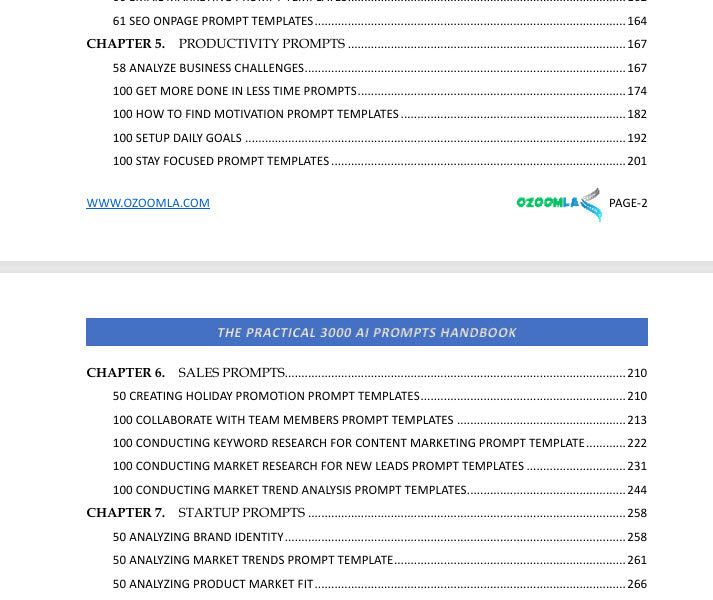 The Practical 3000† A.I Prompts Handbook