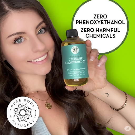 Pure Body Naturals Anti Cellulite Massage Oil 100% Natural