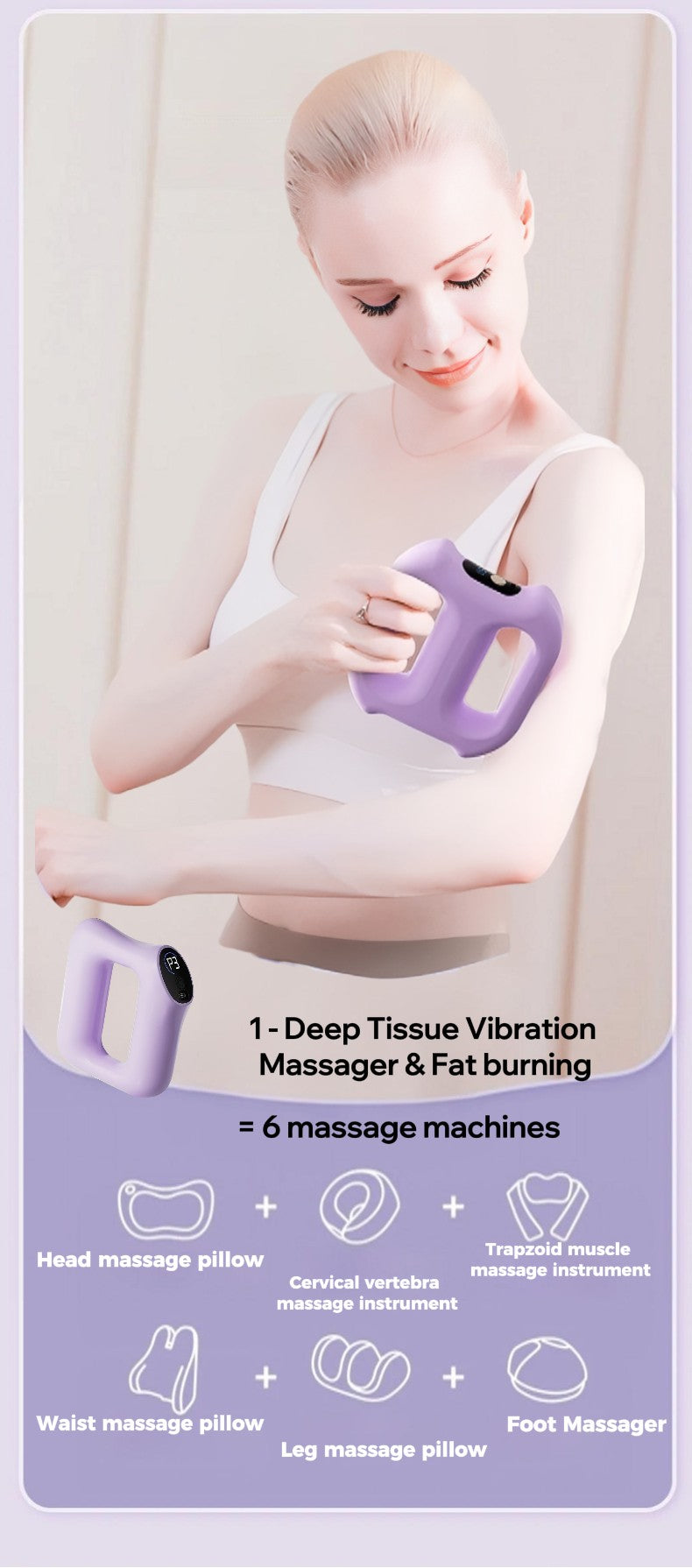 Deep Tissue Vibration Massager & Fat burning