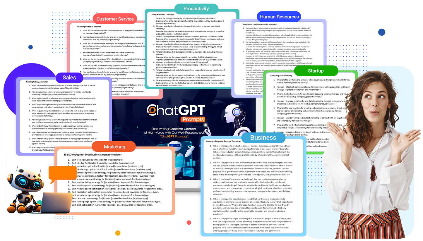 The Practical 3000† A.I Prompts Handbook