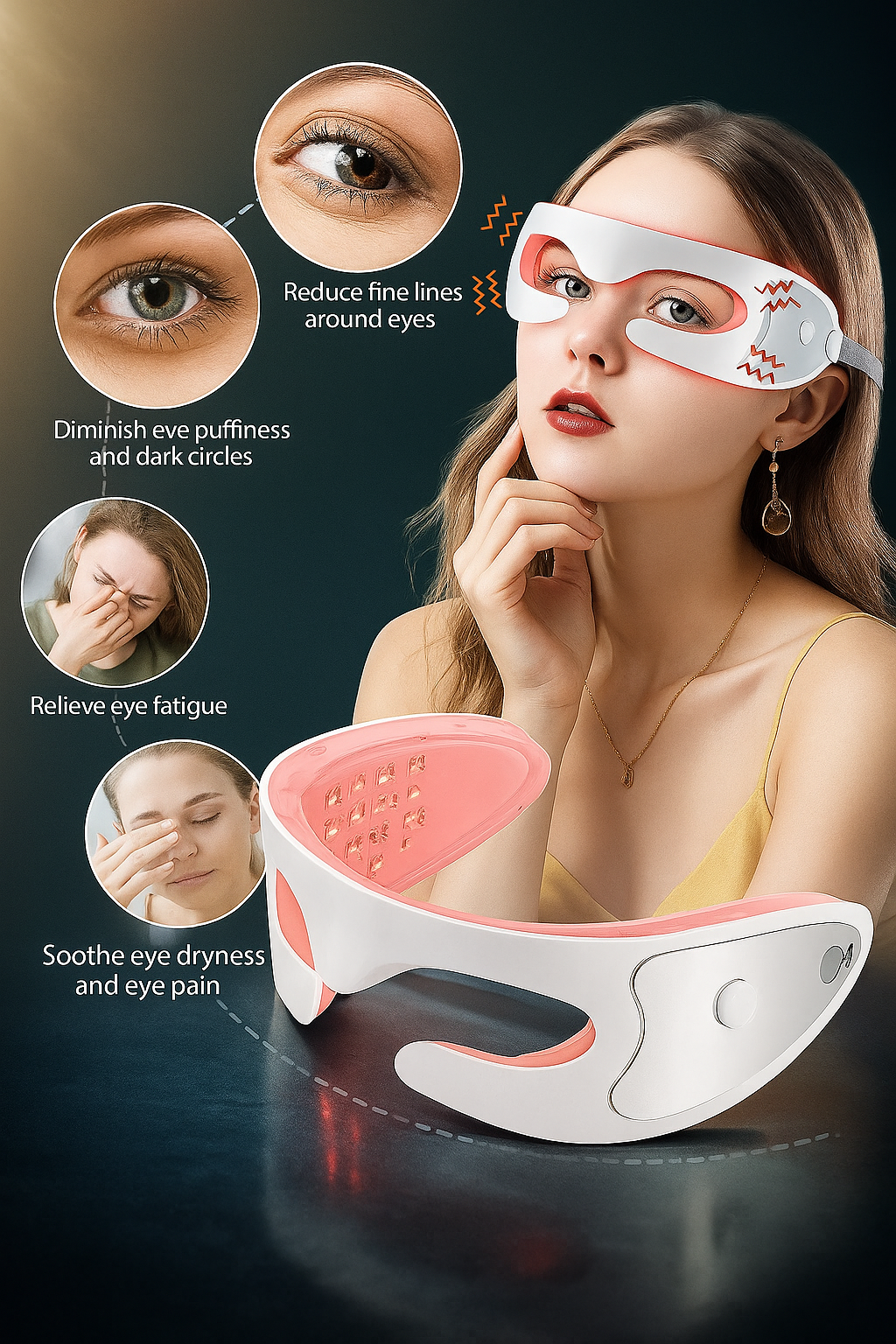 Eye Care - Rejuvenating Eye Massager with LED & Heat Therapy