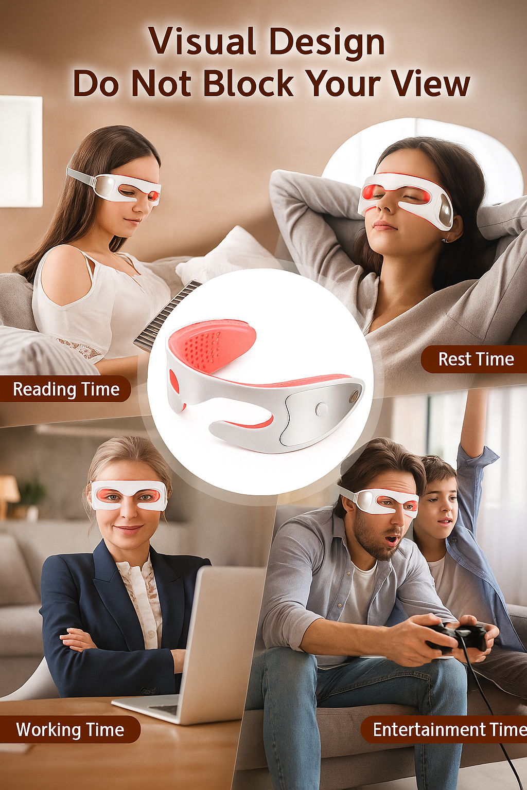 Eye Care - Rejuvenating Eye Massager with LED & Heat Therapy
