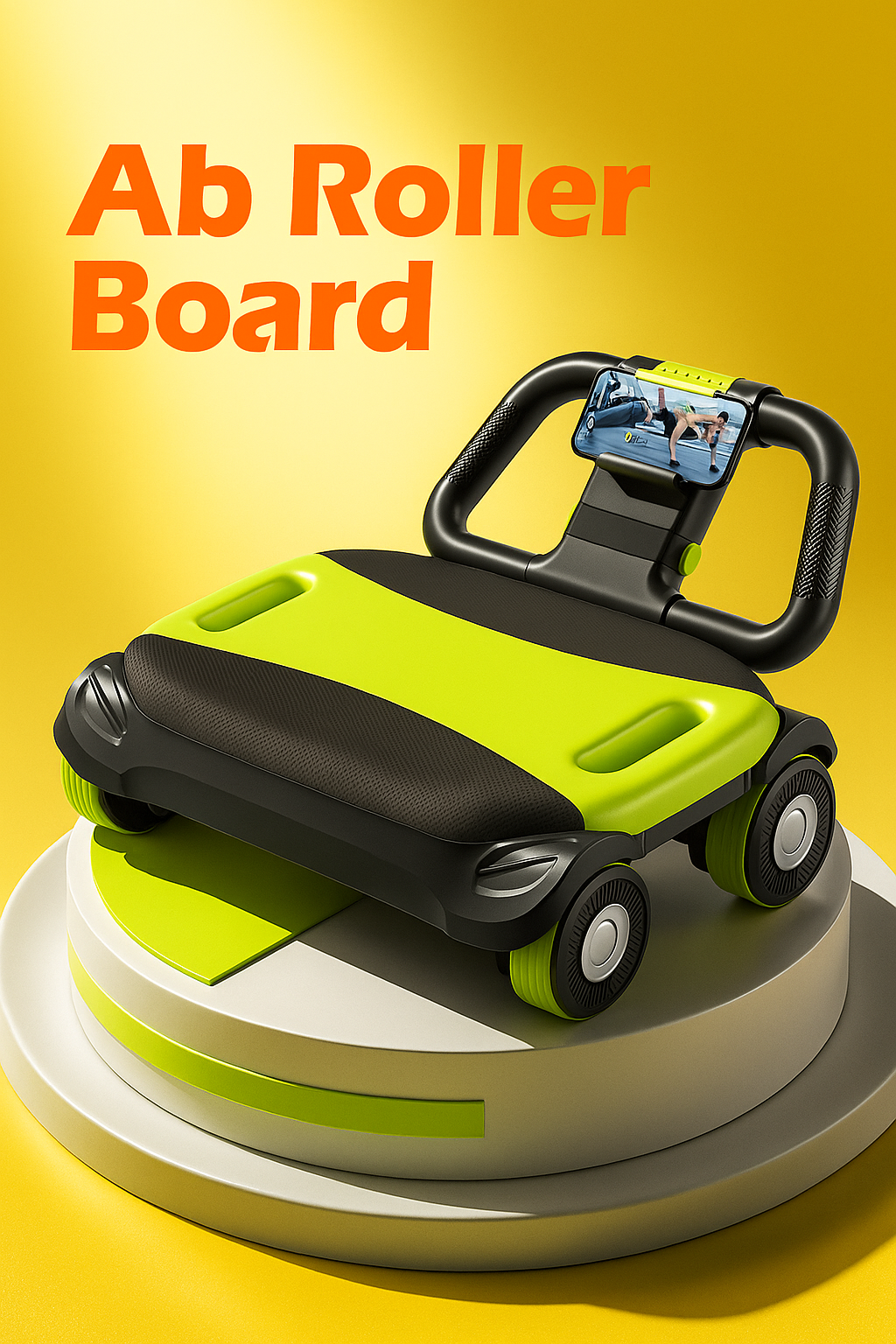 AB Roller Pro 4-Wheel Auto Rebound Abdominal & Core Training Equipment