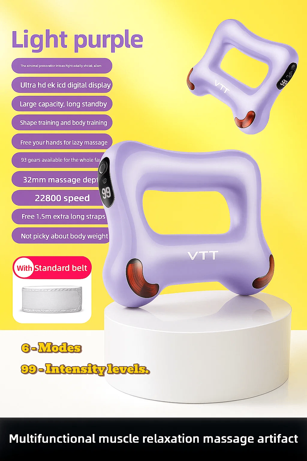 New Electric Fascia Ring Massager with Heat and Fat Reduction