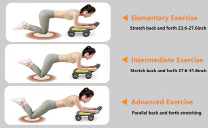 AB Roller Pro 4-Wheel Auto Rebound Abdominal & Core Training Equipment