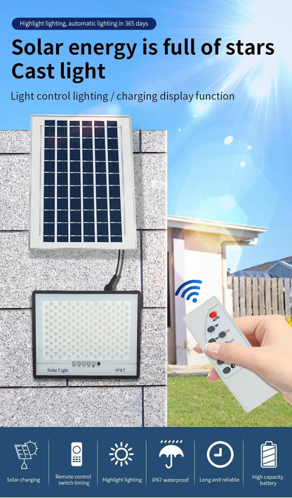 500W Solar Lights Indoor/Outdoor  IP67 Waterproof