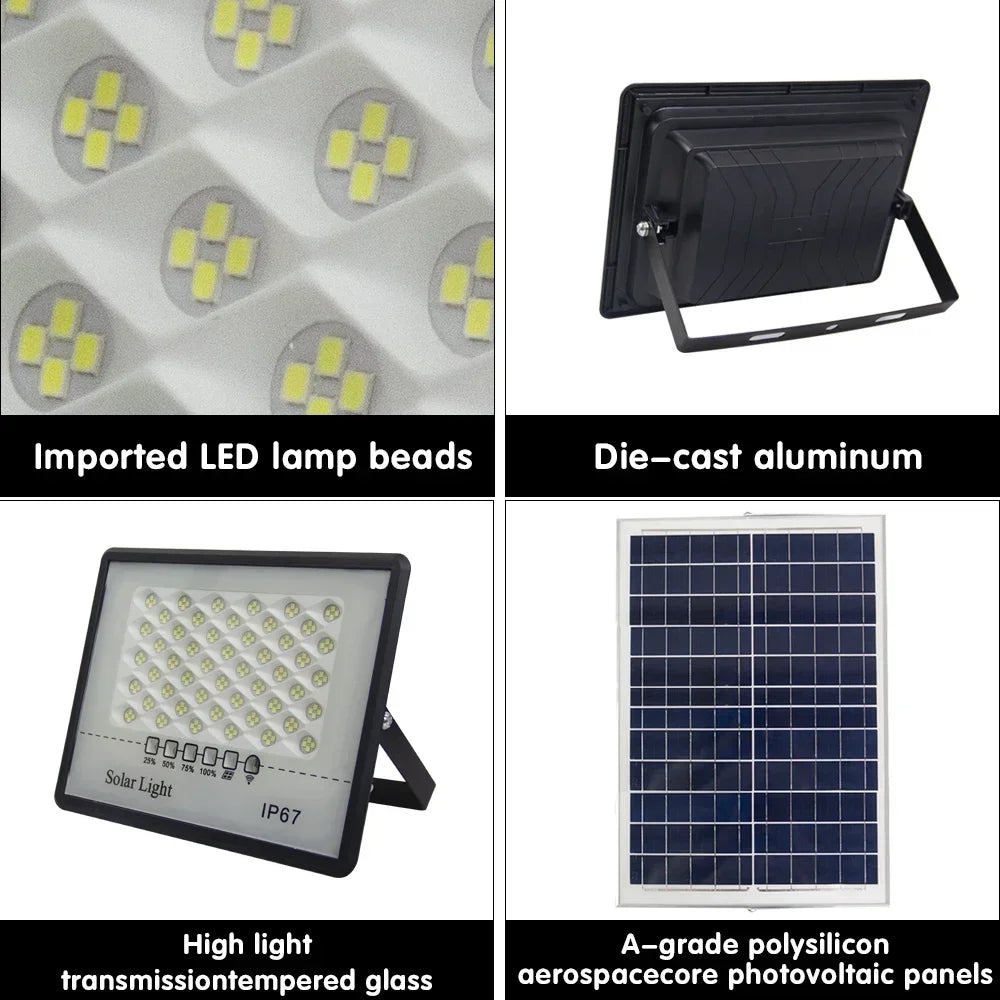 500W Solar Lights Indoor/Outdoor  IP67 Waterproof