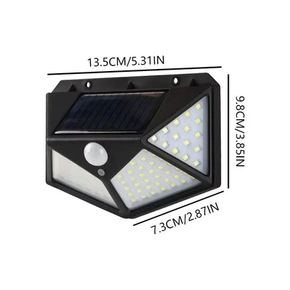 100 LED Wall Lights Outdoor Solar Lamp PIR Motion Sensor