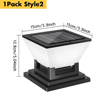 Solar Post Light Auto Dusk to Dawn IP65 Waterproof 3 Color