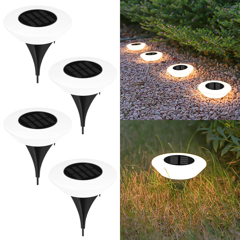 Solar Ground Lights Waterproof for Garden Pathway Yard Deck Camping Decor