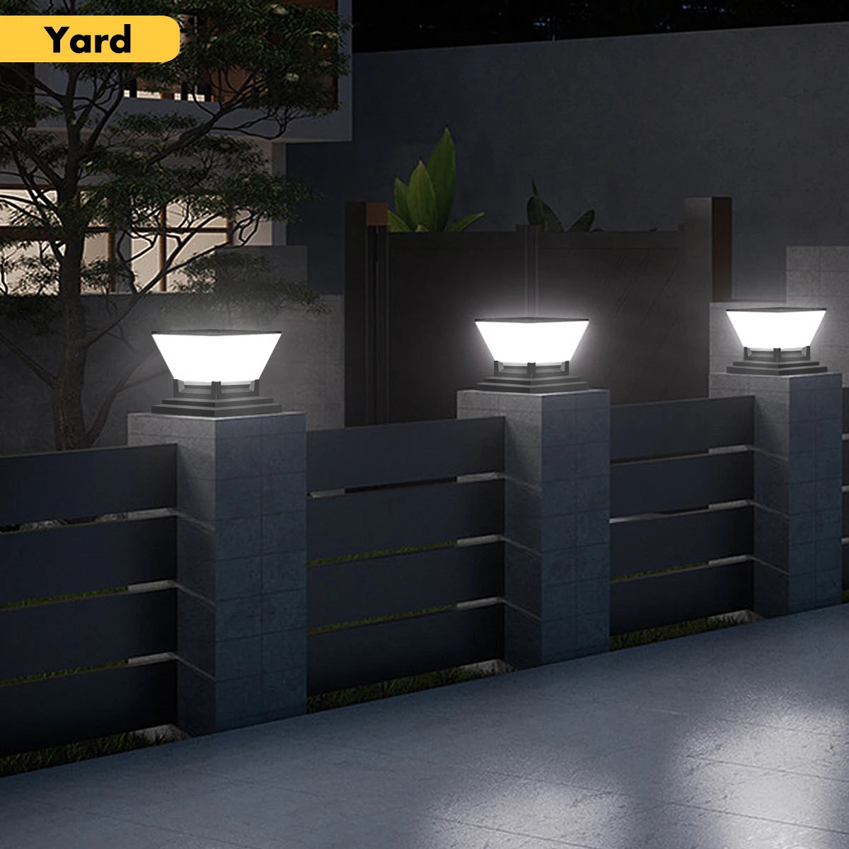 Solar Post Light Auto Dusk to Dawn IP65 Waterproof 3 Color