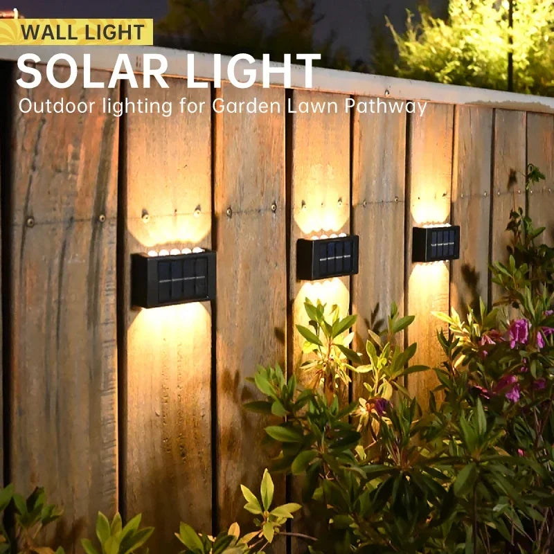 Solar Powered Light UP and Down Illuminate Home Garden Yard Decoration Outside Sunlights Waterproof