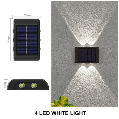 Solar Powered Light UP and Down Illuminate Home Garden Yard Decoration Outside Sunlights Waterproof