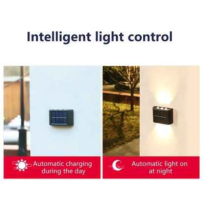 Solar Powered Light UP and Down Illuminate Home Garden Yard Decoration Outside Sunlights Waterproof