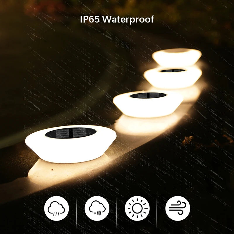 Solar Ground Lights Waterproof for Garden Pathway Yard Deck Camping Decor