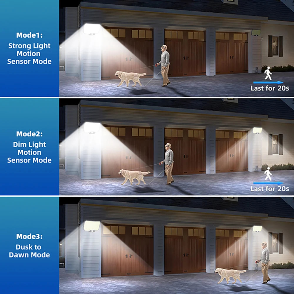 234/348 LED Solar Lights 3 Working Modes Super Bright Motion Sensor Outdoor IP65 Waterproof