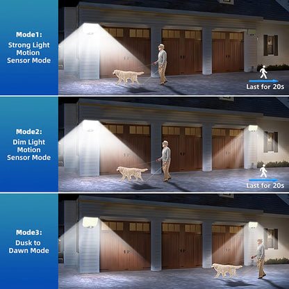 234/348 LED Solar Lights 3 Working Modes Super Bright Motion Sensor Outdoor IP65 Waterproof