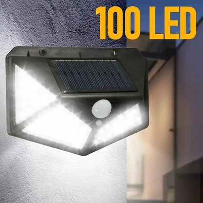 100 LED Wall Lights Outdoor Solar Lamp PIR Motion Sensor