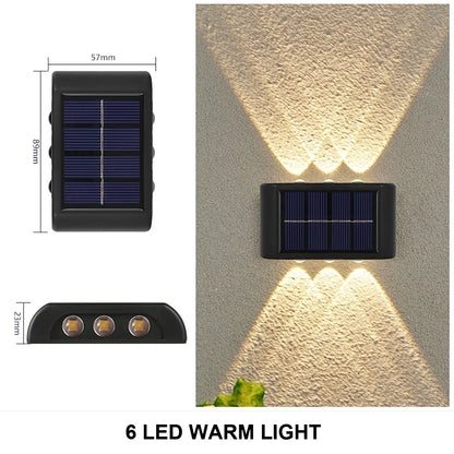 Solar Powered Light UP and Down Illuminate Home Garden Yard Decoration Outside Sunlights Waterproof