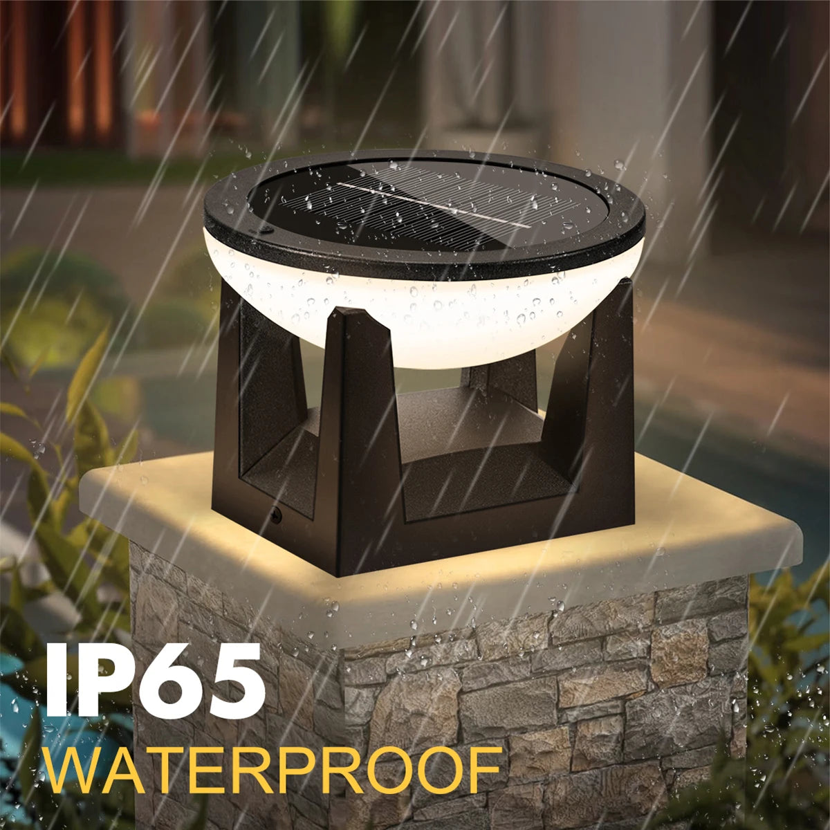 Solar Post Light Auto Dusk to Dawn IP65 Waterproof 3 Color
