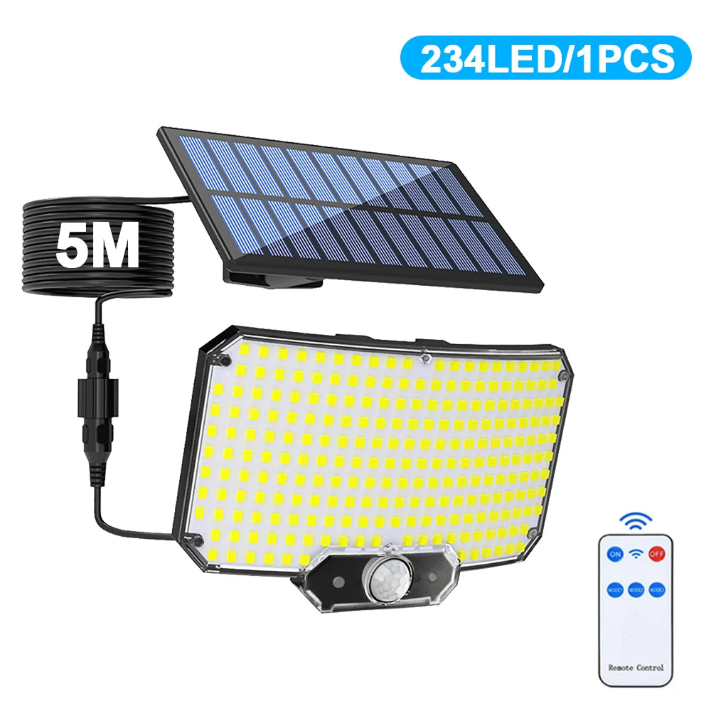 234/348 LED Solar Lights 3 Working Modes Super Bright Motion Sensor Outdoor IP65 Waterproof