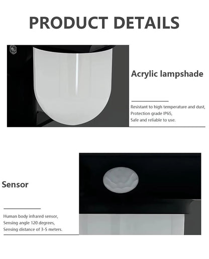 New Solar Lamp Waterproof Motion Sensor