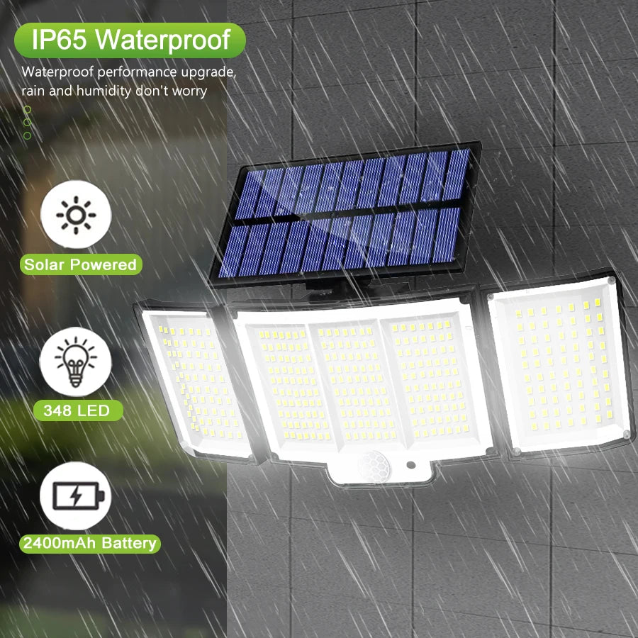 234/348 LED Solar Lights 3 Working Modes Super Bright Motion Sensor Outdoor IP65 Waterproof