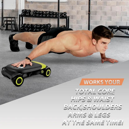 AB Roller Pro 4-Wheel Auto Rebound Abdominal & Core Training Equipment