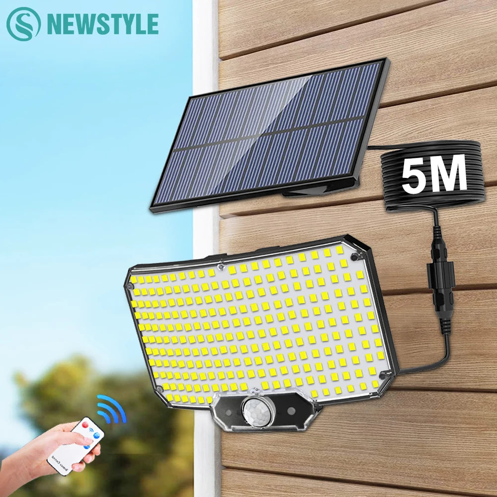 234/348 LED Solar Lights 3 Working Modes Super Bright Motion Sensor Outdoor IP65 Waterproof