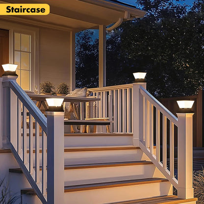 Solar Post Light Auto Dusk to Dawn IP65 Waterproof 3 Color