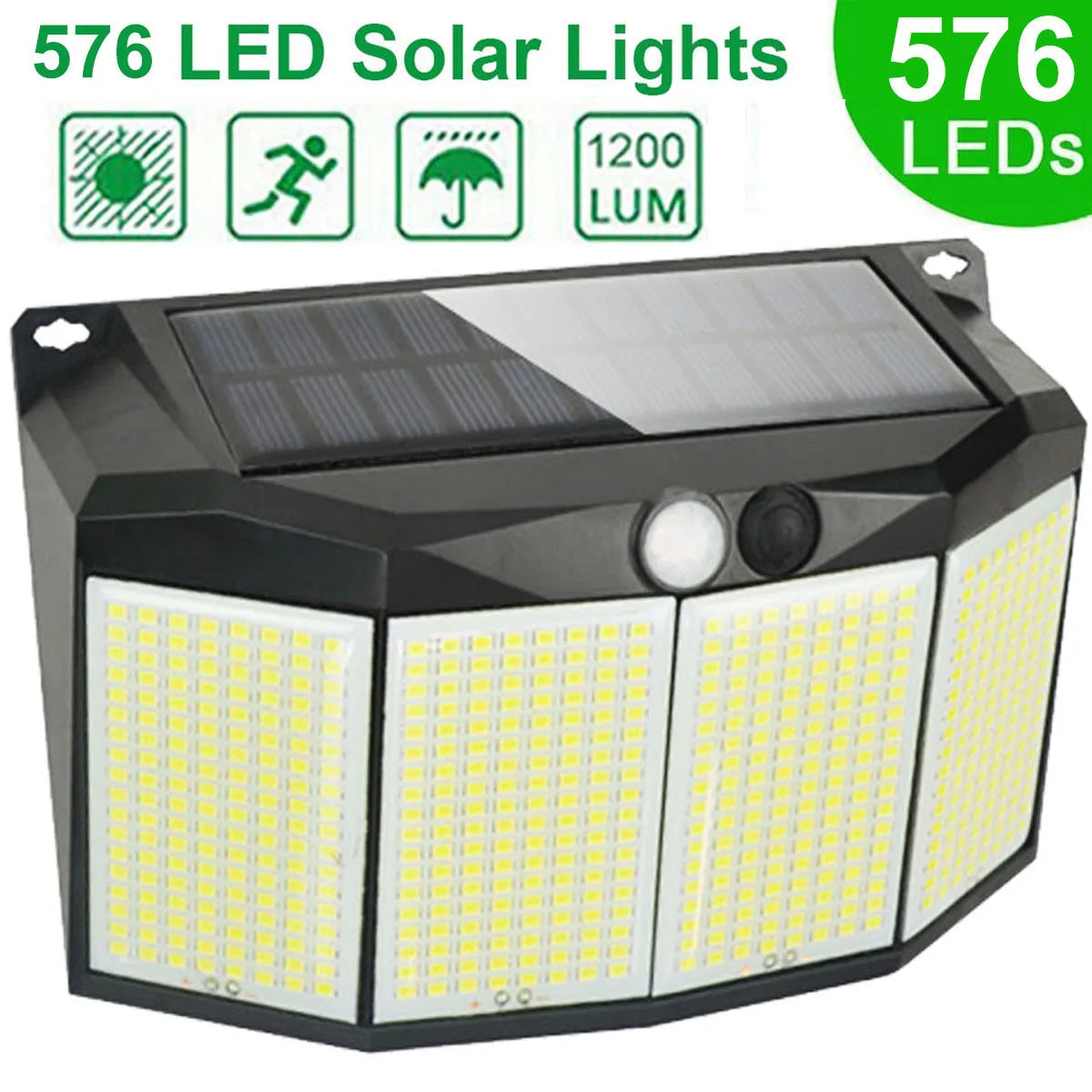 Super Bright Solar Wall Lamp with 3 Mode IP65 Waterproof for Outside Yard Street