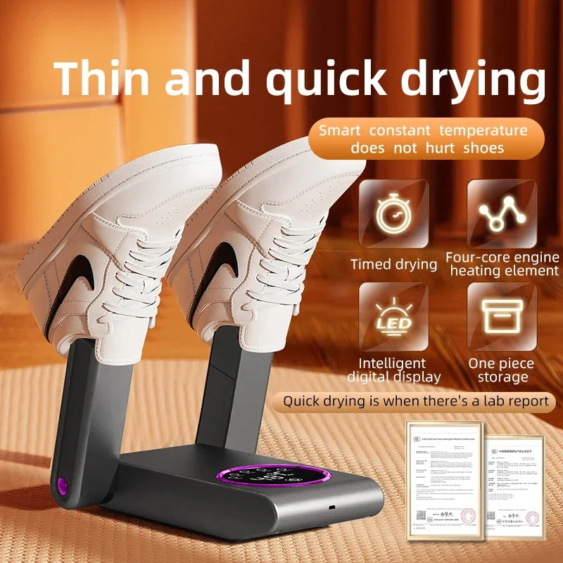 Smart Timer Shoe Dryer: Telescopic, Quick-Drying, Deodorizing & Sterilizing.