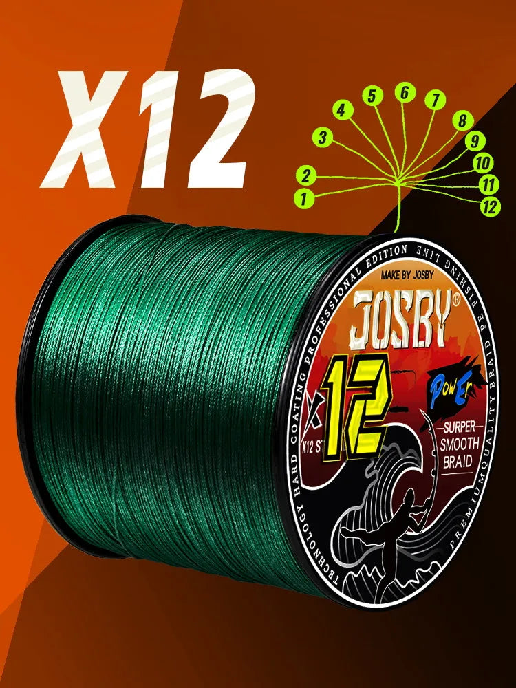 Fishing Lines 12 Strands Braided PE 300m - 1000m Japan Multifilament  Carp Fly Fishing Wire Strong 12X Weave Pesca