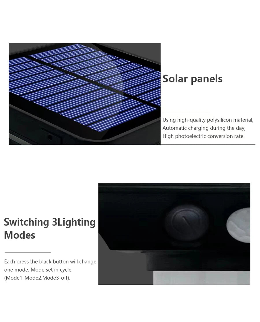 New Solar Lamp Waterproof Motion Sensor