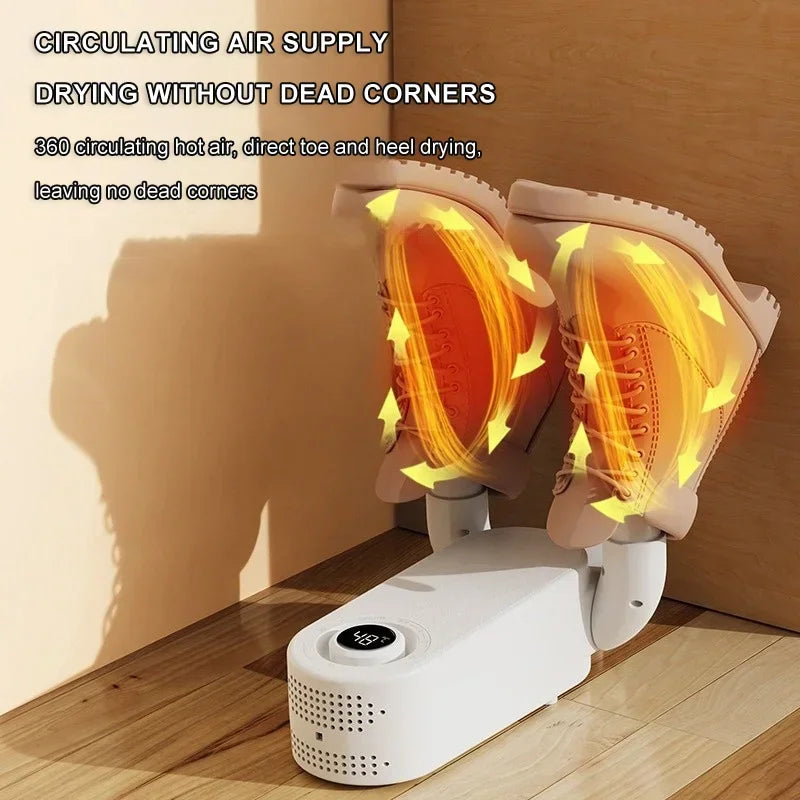 Smart Timer Shoe Dryer: Telescopic, Quick-Drying, Deodorizing & Sterilizing.
