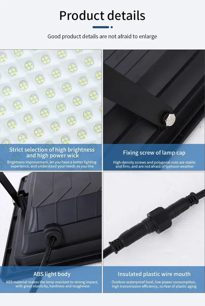 500W Solar Lights Indoor/Outdoor  IP67 Waterproof